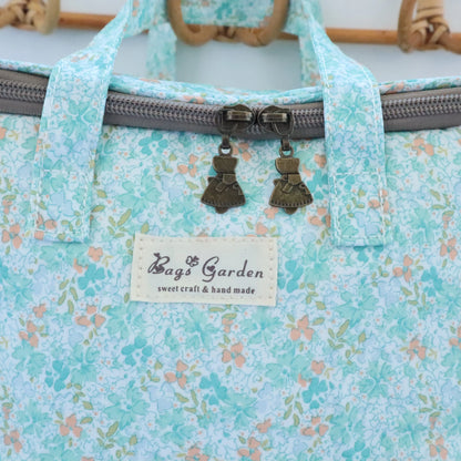 Bags Garden bolso de mano Nevera impermeable cuadrada Bags Garden – Diseño Flores Lima Bags Garden