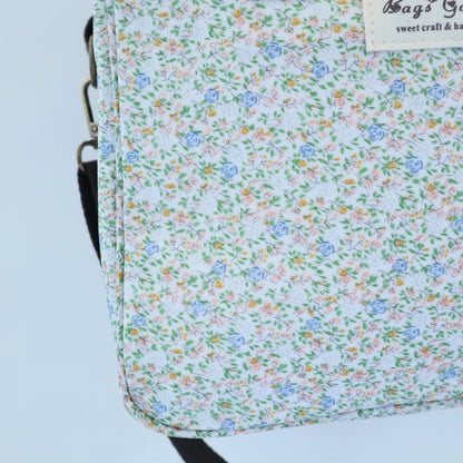 bolsa térmica cuadrada diseño flores uva