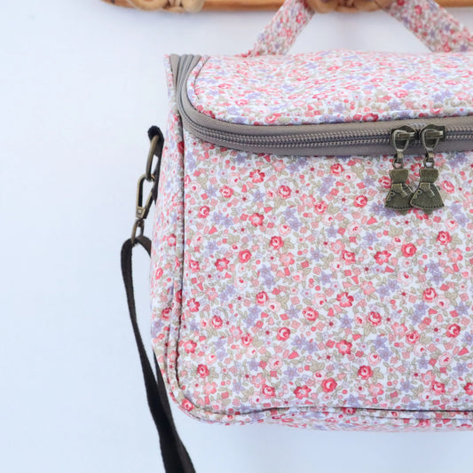 bolsa isotérmica de color frambuesa