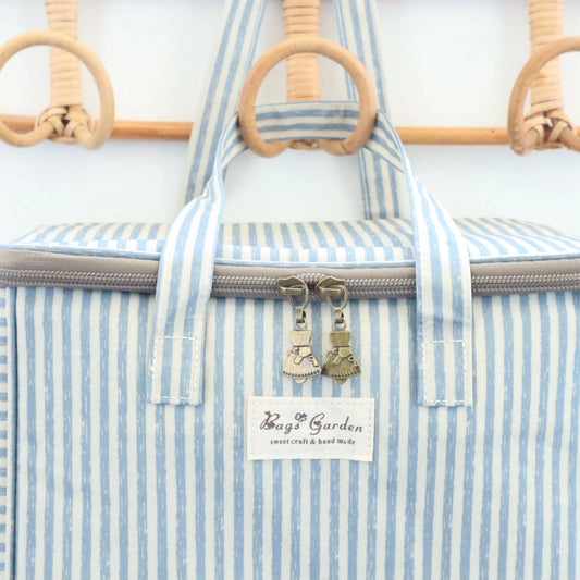 Neverita impermeable cuadrada Rayas Azulado Bags Garden