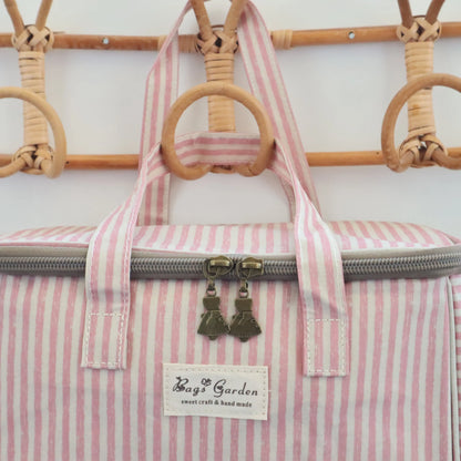 Neverita impermeable cuadrada Rayas Empolvado Bags Garden