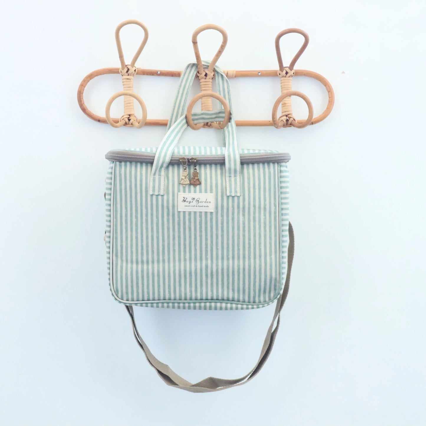 Neverita impermeable cuadrada Rayas Mint Bags Garden