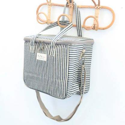 Neverita impermeable cuadrada Rayas Negro Bags Garden