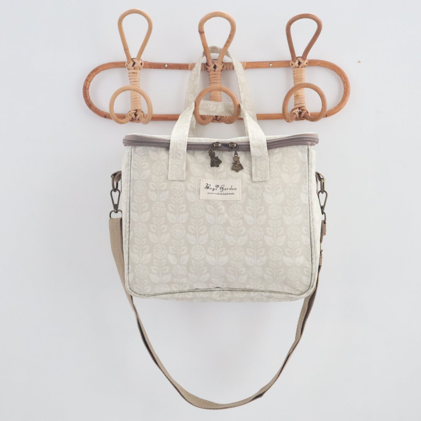 Bags Garden bolso de mano Neverita waterproof cuadrada Botánica beige Bags Garden Bags Garden