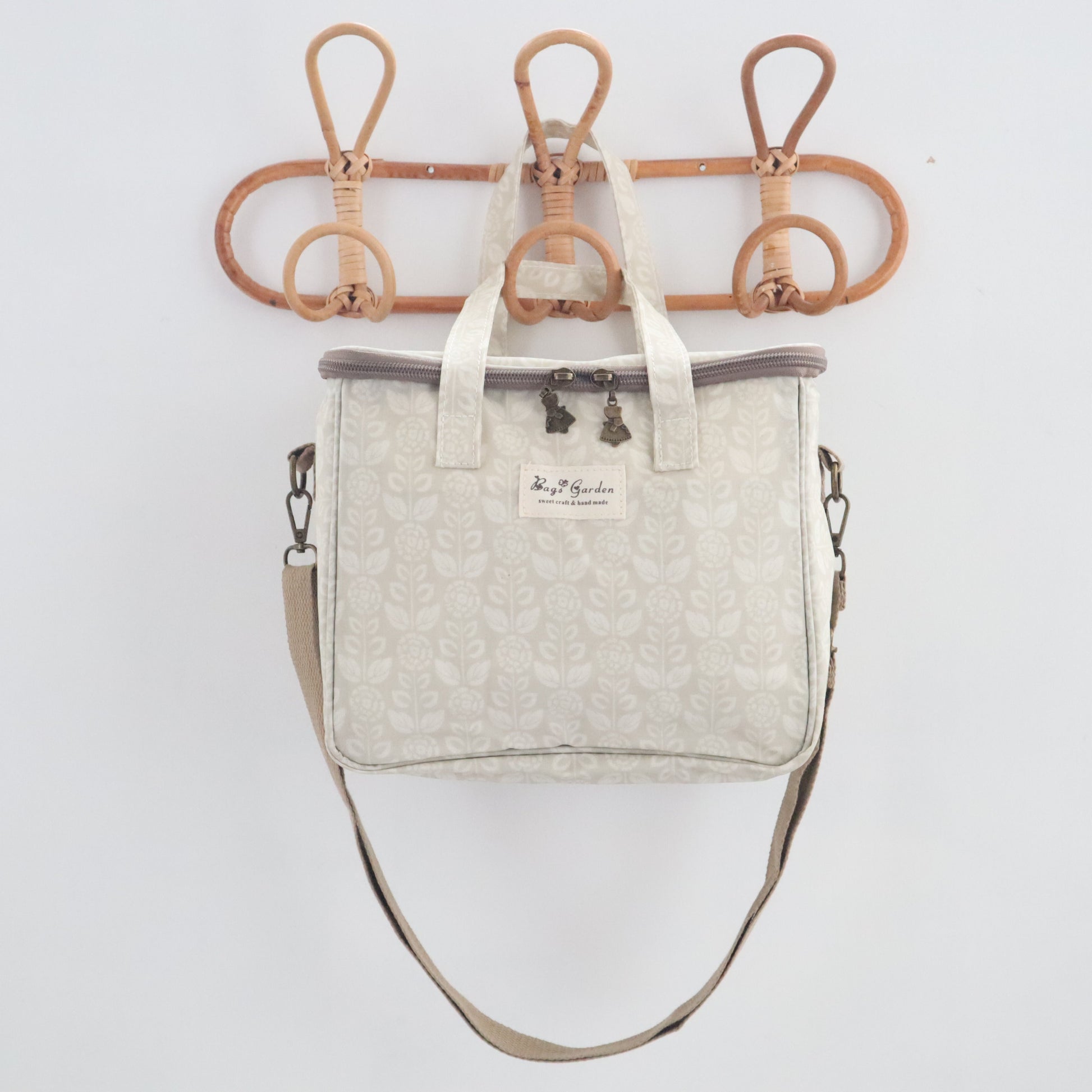 Bags Garden bolso de mano Neverita waterproof cuadrada Botánica beige Bags Garden Bags Garden