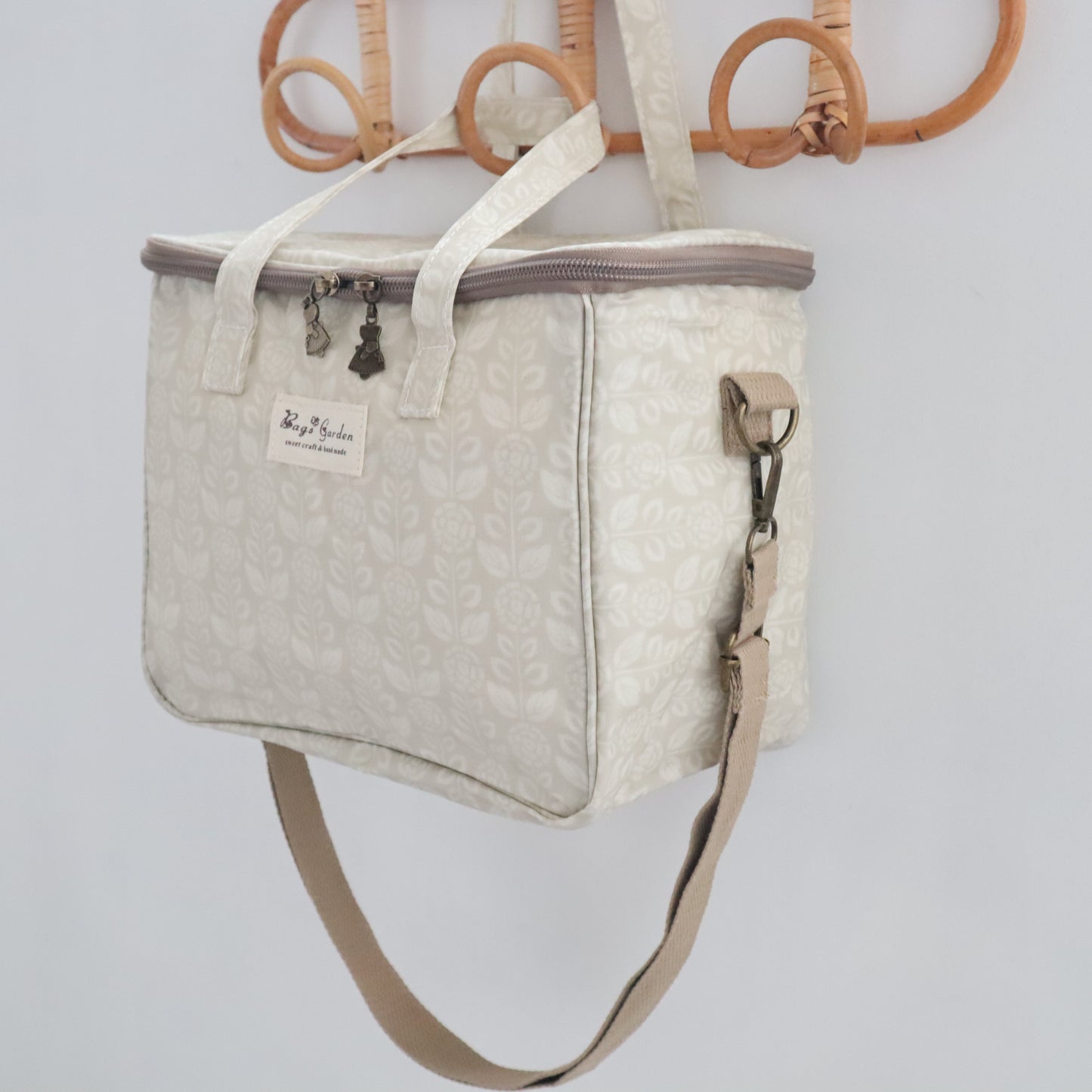 Bags Garden bolso de mano Neverita waterproof cuadrada Botánica beige Bags Garden Bags Garden