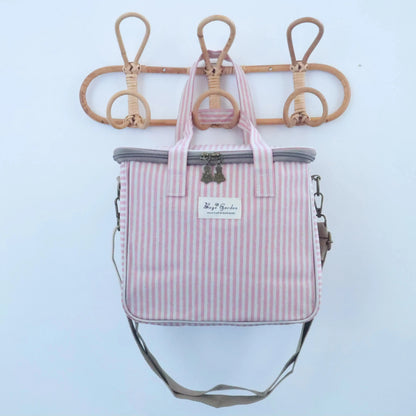 Neverita waterproof cuadrada Rayas Rosa Bags Garden