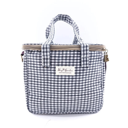 Bags Garden bolso de mano Neverita waterproof cuadrada Vichy Negro Bags Garden Bags Garden