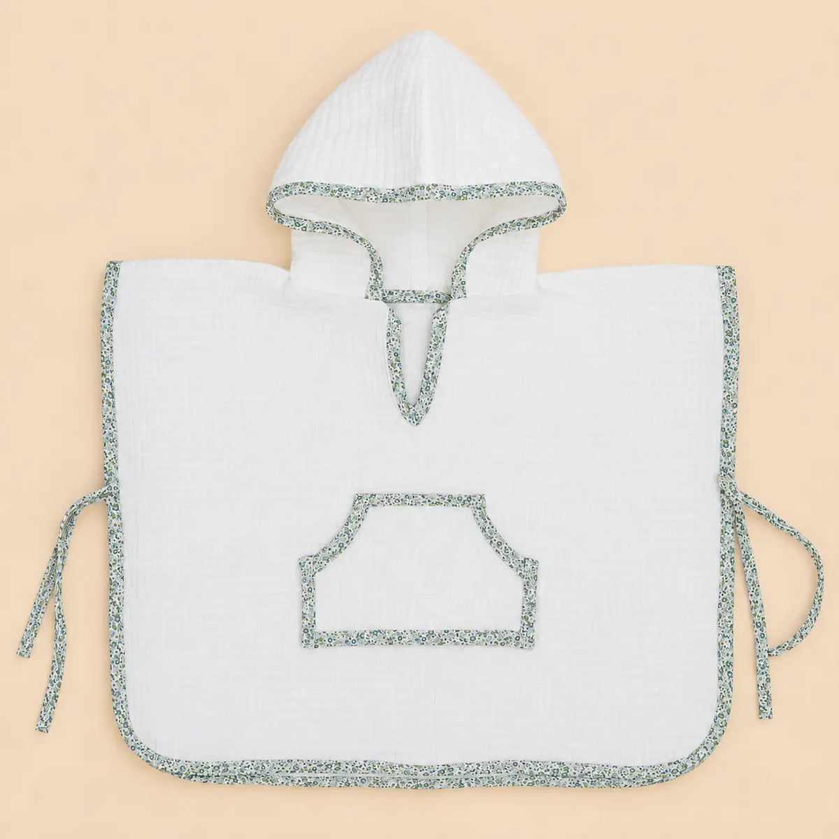 Poncho gofre crudo Londres azul | BAPUM
