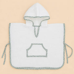 Poncho gofre crudo Londres azul | BAPUM