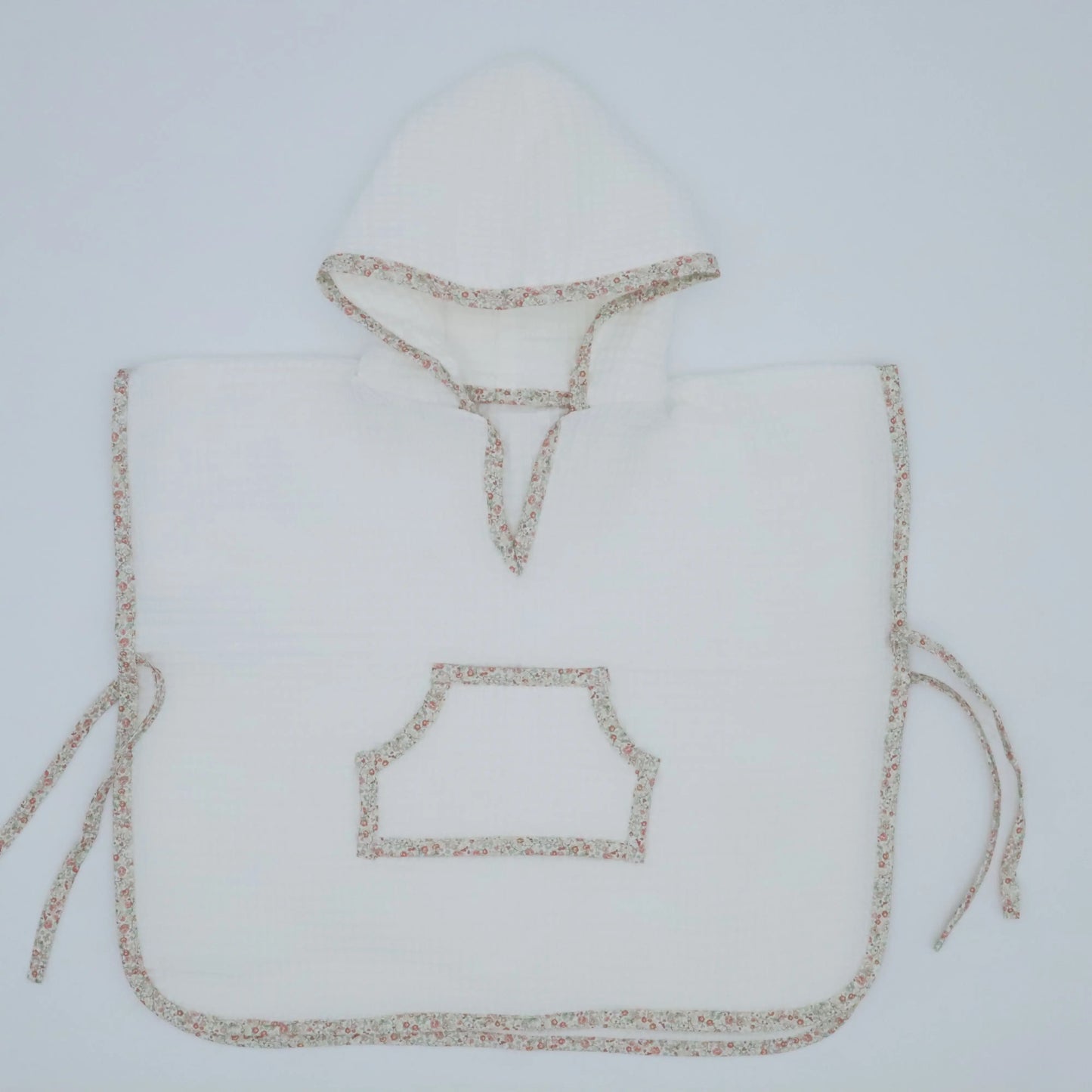 Poncho gofre crudo Pink Garden