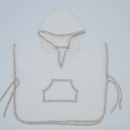 Poncho gofre crudo Pink Garden