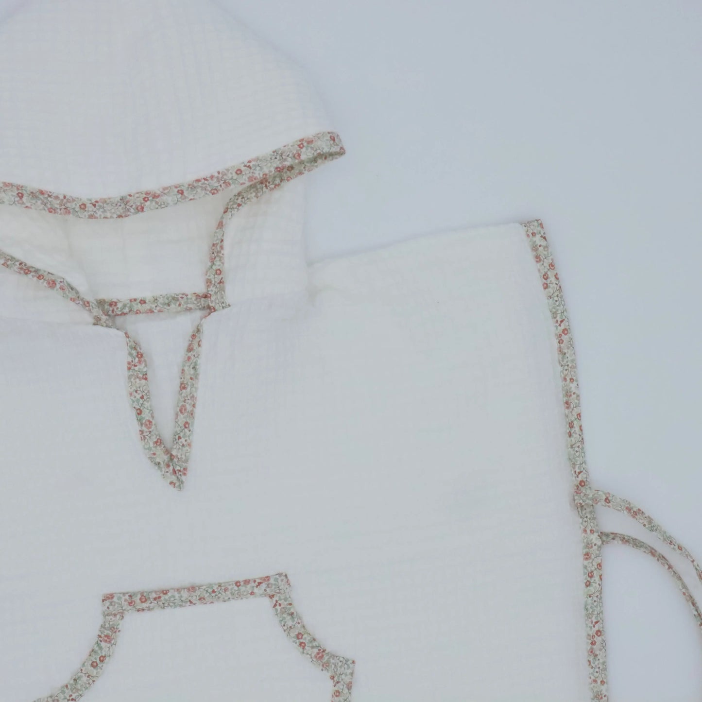 Poncho gofre crudo Pink Garden