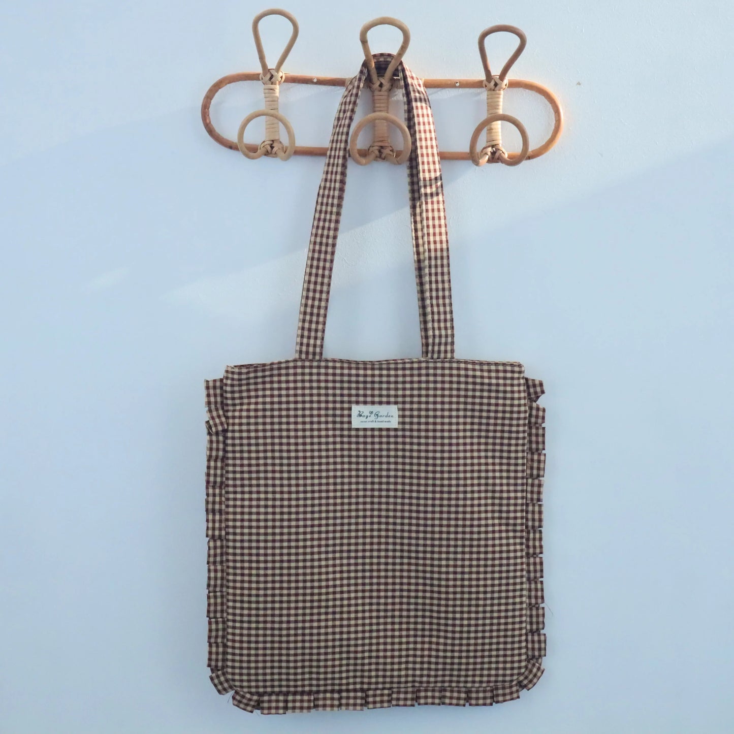 Tote bag de algodon Vichy Camel Bags Garden