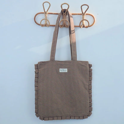 Tote bag de algodon Vichy Camel Bags Garden