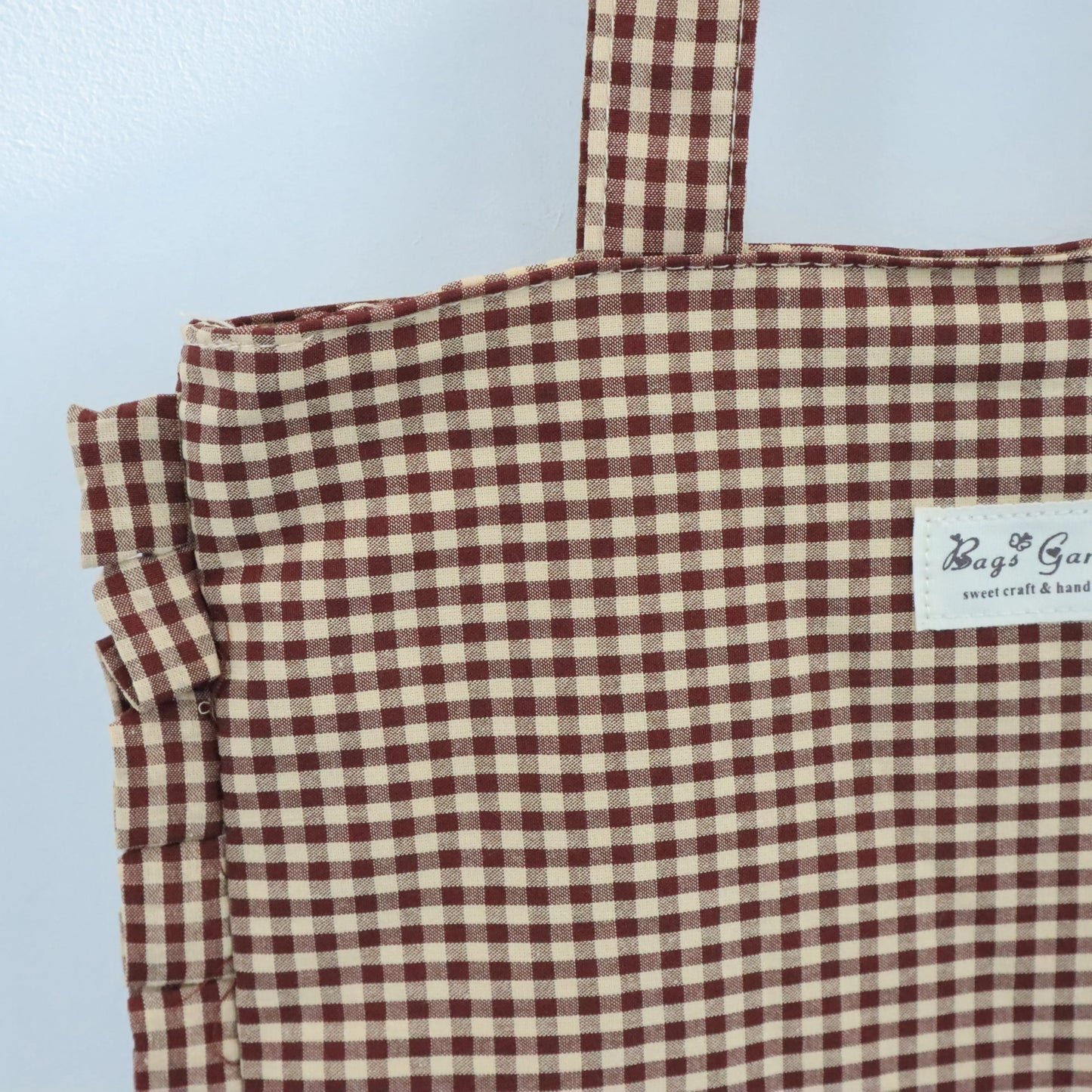 Tote bag de algodon Vichy Camel Bags Garden