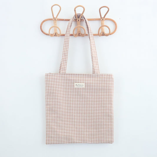 Bags Garden tote bag Tote bag de algodon Vichy Toffee Bags Garden Bags Garden