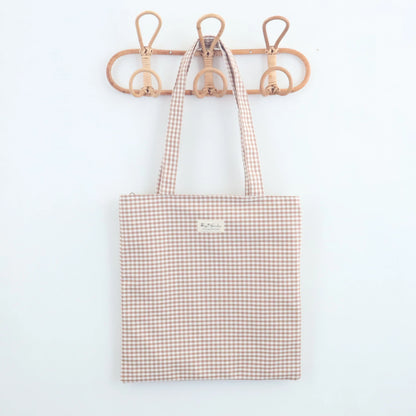 Bags Garden tote bag Tote bag de algodon Vichy Toffee Bags Garden Bags Garden