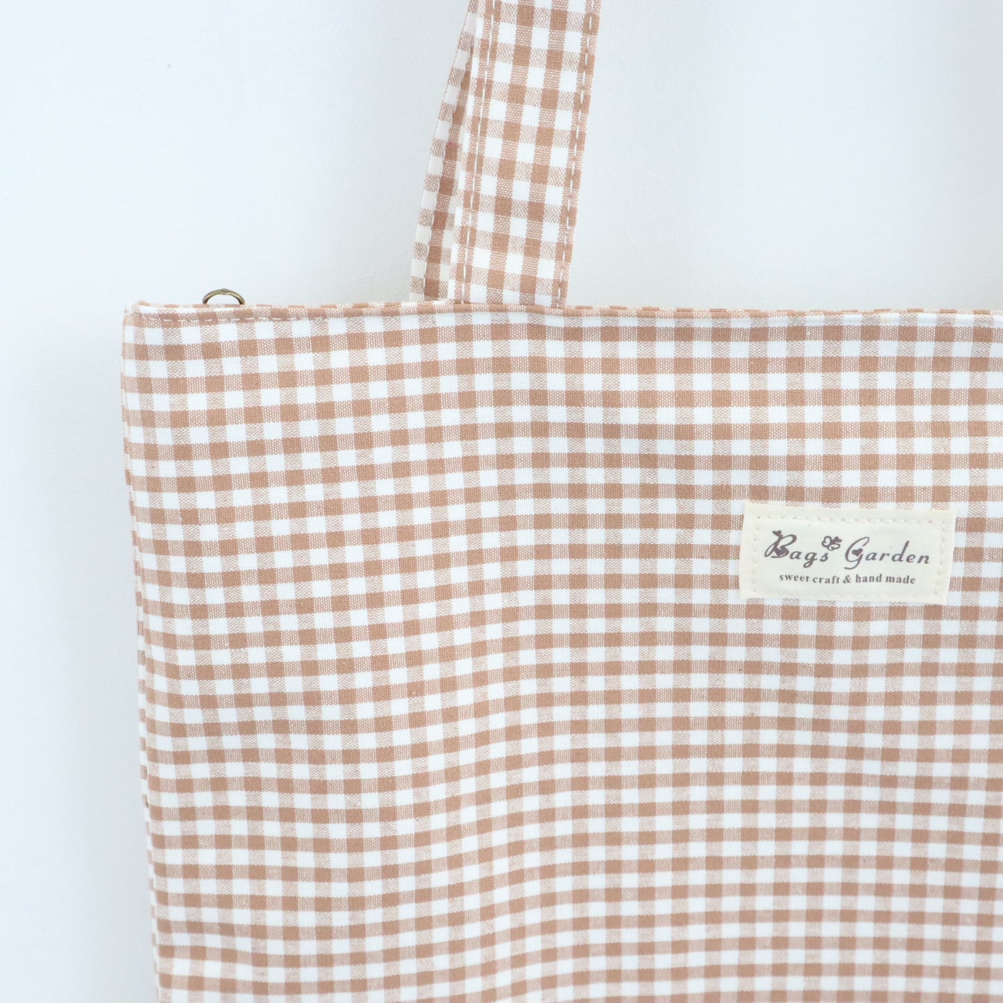 Bags Garden tote bag Tote bag de algodon Vichy Toffee Bags Garden Bags Garden