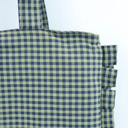 Tote bag de algodon Vichy bicolor Caza Bags Garden