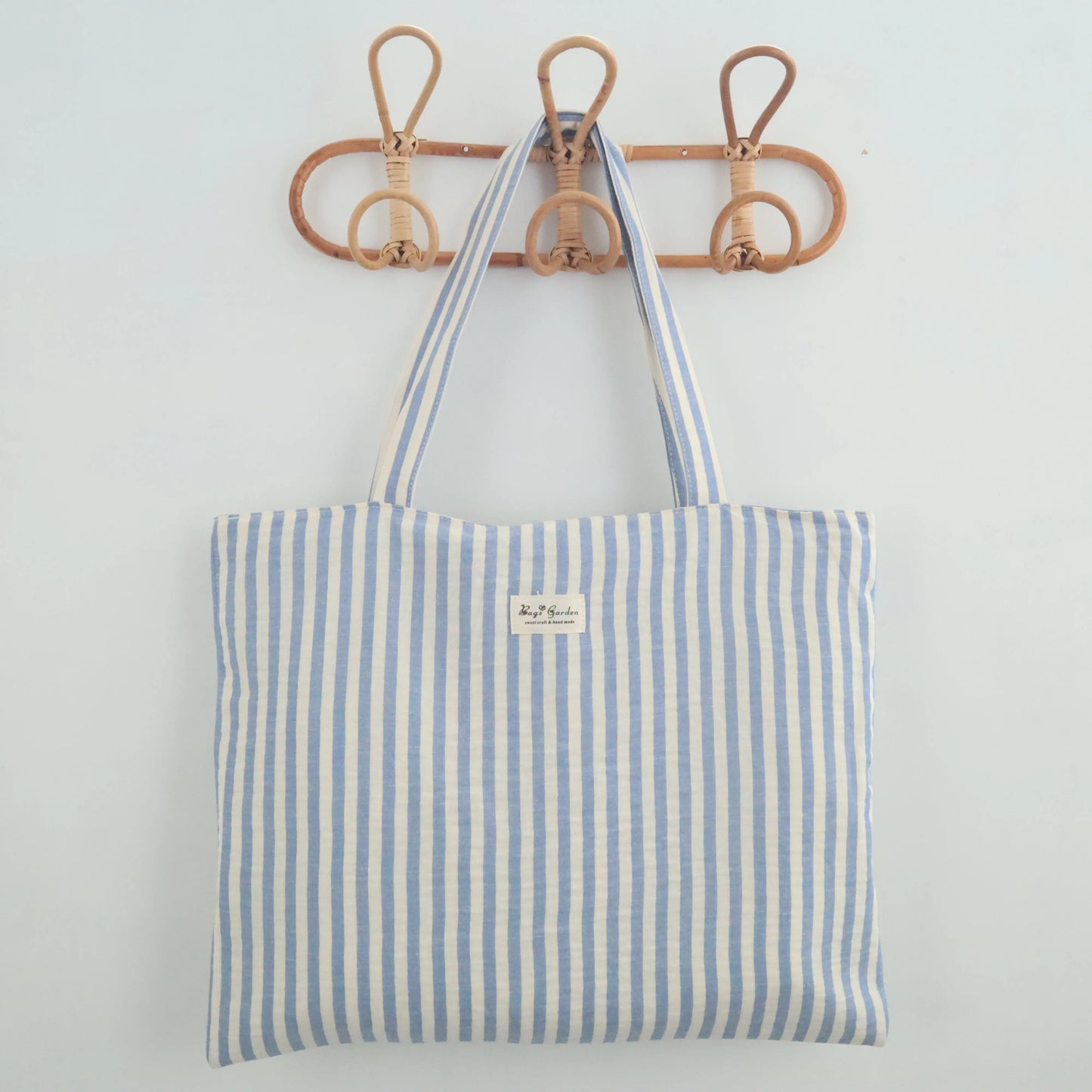 Bags Garden tote bag Tote bag shopper de algodon Rayas Seercucker Azul Bags Garden Bags Garden