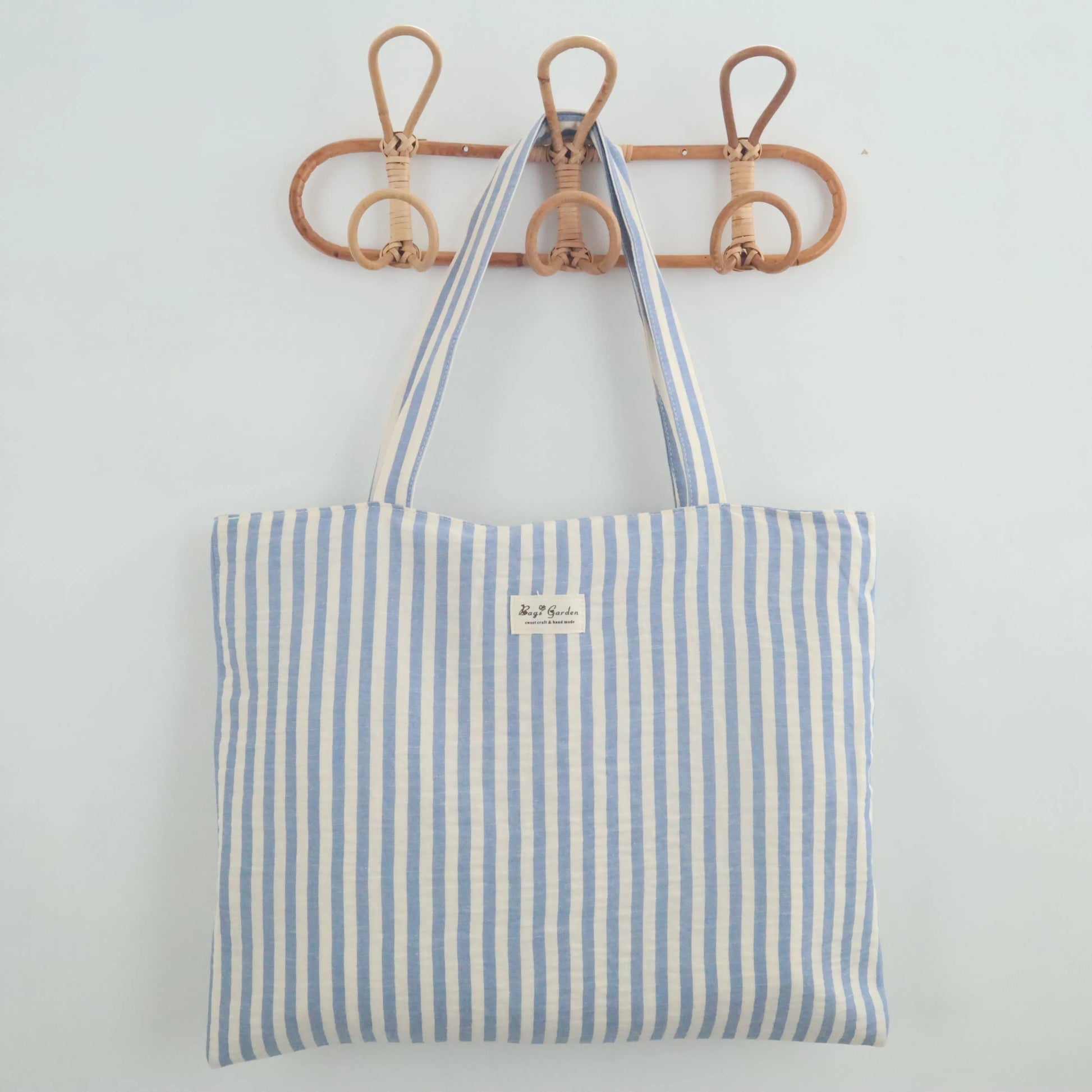 Bags Garden tote bag Tote bag shopper de algodon Rayas Seercucker Azul Bags Garden Bags Garden