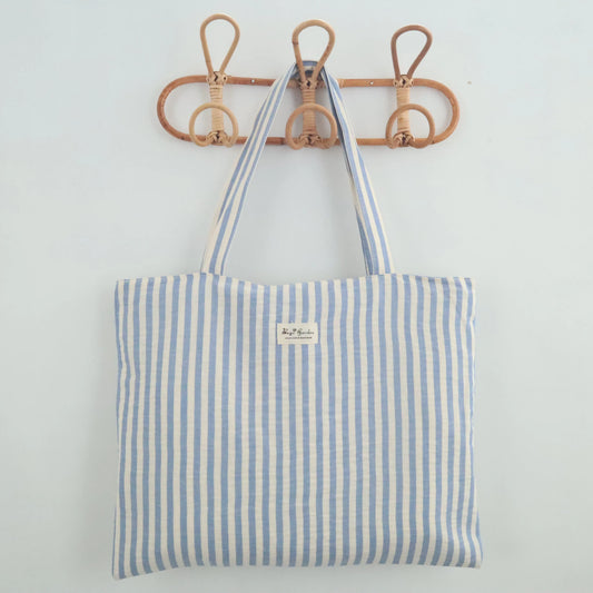 Bags Garden tote bag Tote bag shopper de algodon Rayas Seercucker Azul Bags Garden Bags Garden