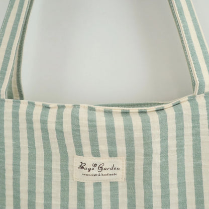 Bags Garden tote bag Tote bag shopper de algodon Rayas Seercucker Mint Bags Garden Bags Garden