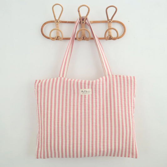 Bags Garden tote bag Tote bag shopper de algodon Rayas Seercucker Rosa Bags Garden Bags Garden