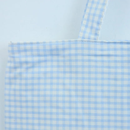 Tote bag shopper de algodon Vichy Celeste Bags Garden