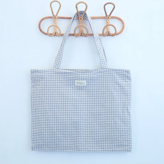 Tote bag shopper de algodon Vichy Denim Bags Garden