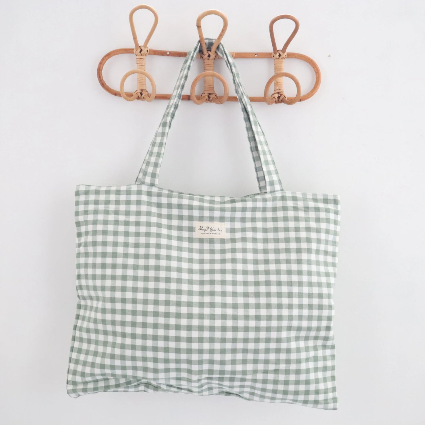 Bags Garden tote bag Tote bag shopper de algodon Vichy Mint Bags Garden Bags Garden
