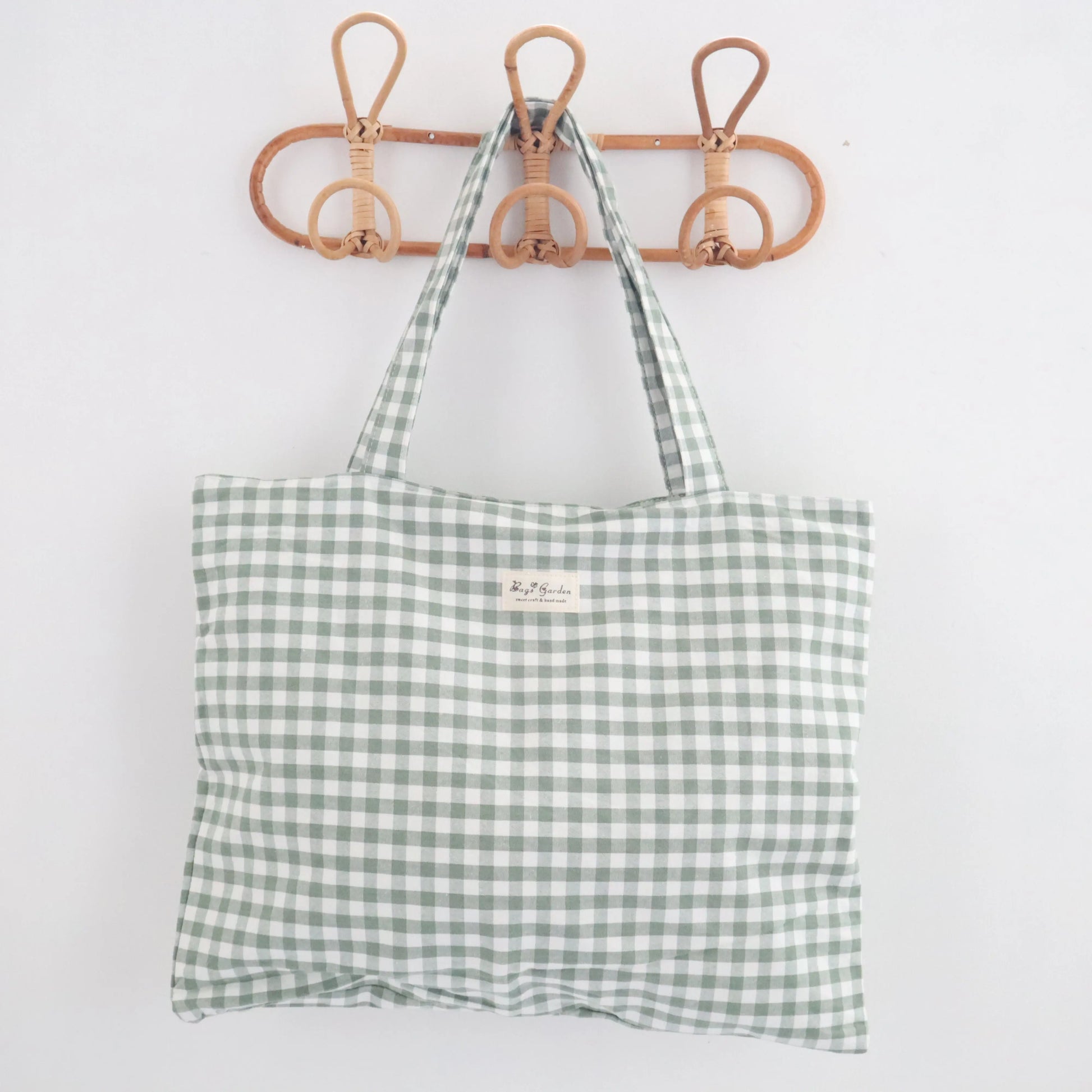 Bags Garden tote bag Tote bag shopper de algodon Vichy Mint Bags Garden Bags Garden