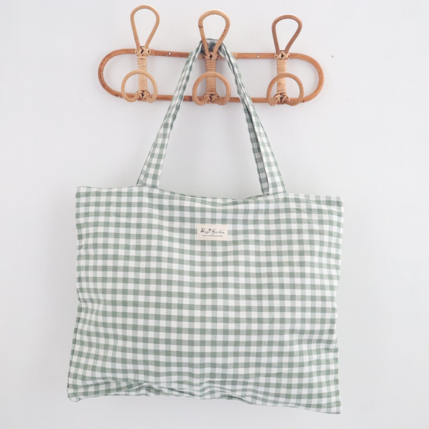 Bags Garden tote bag Tote bag shopper de algodon Vichy Mint Bags Garden Bags Garden