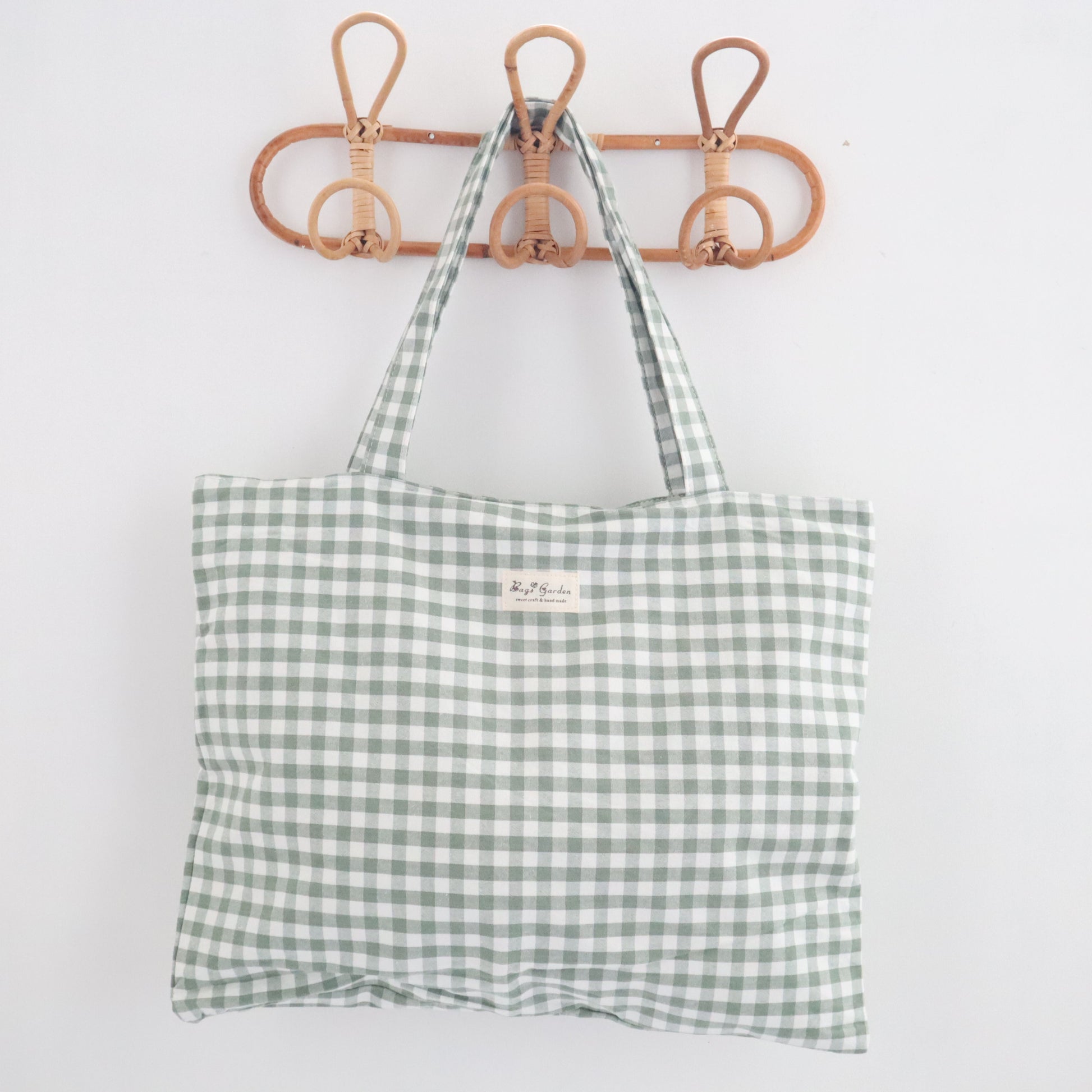 Bags Garden tote bag Tote bag shopper de algodon Vichy Mint Bags Garden Bags Garden