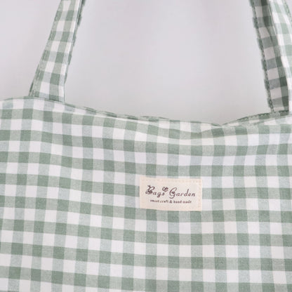 Bags Garden tote bag Tote bag shopper de algodon Vichy Mint Bags Garden Bags Garden