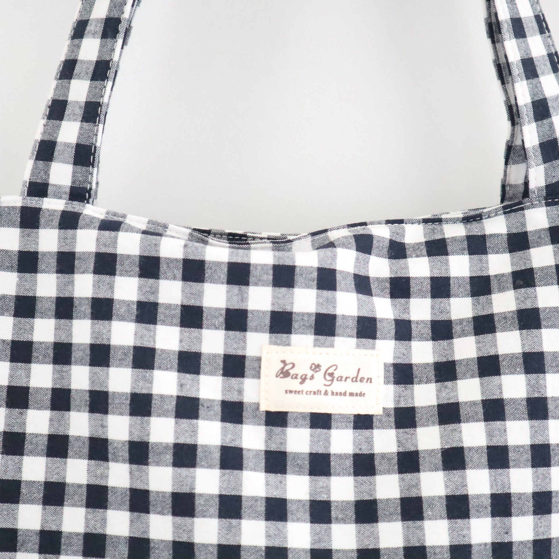 Bags Garden tote bag Tote bag shopper de algodon Vichy Negro Bags Garden Bags Garden