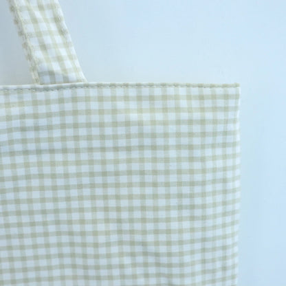 Tote bag shopper de algodon Vichy Pistacho Bags Garden