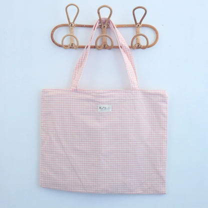 Tote bag shopper de algodon Vichy Salmón Bags Garden