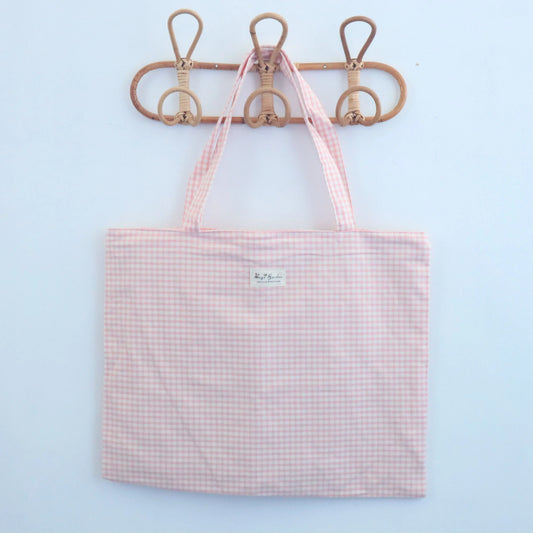 Tote bag shopper de algodon Vichy Salmón Bags Garden