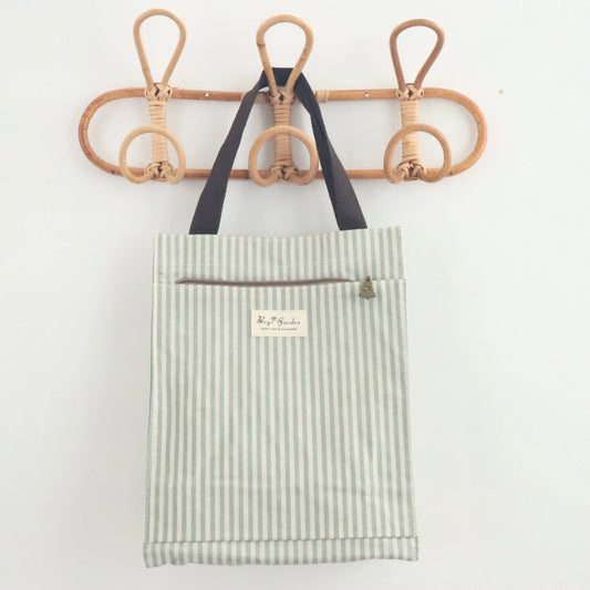 Bags Garden bolso de mano Tote de mano mediana impermeable Raya Mint Bags Garden Bags Garden