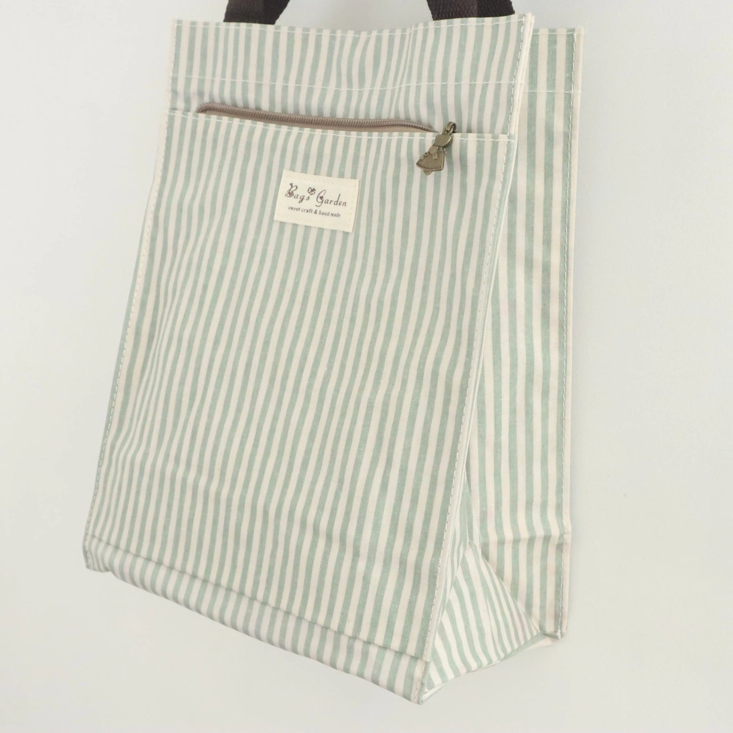 Bags Garden bolso de mano Tote de mano mediana impermeable Raya Mint Bags Garden Bags Garden