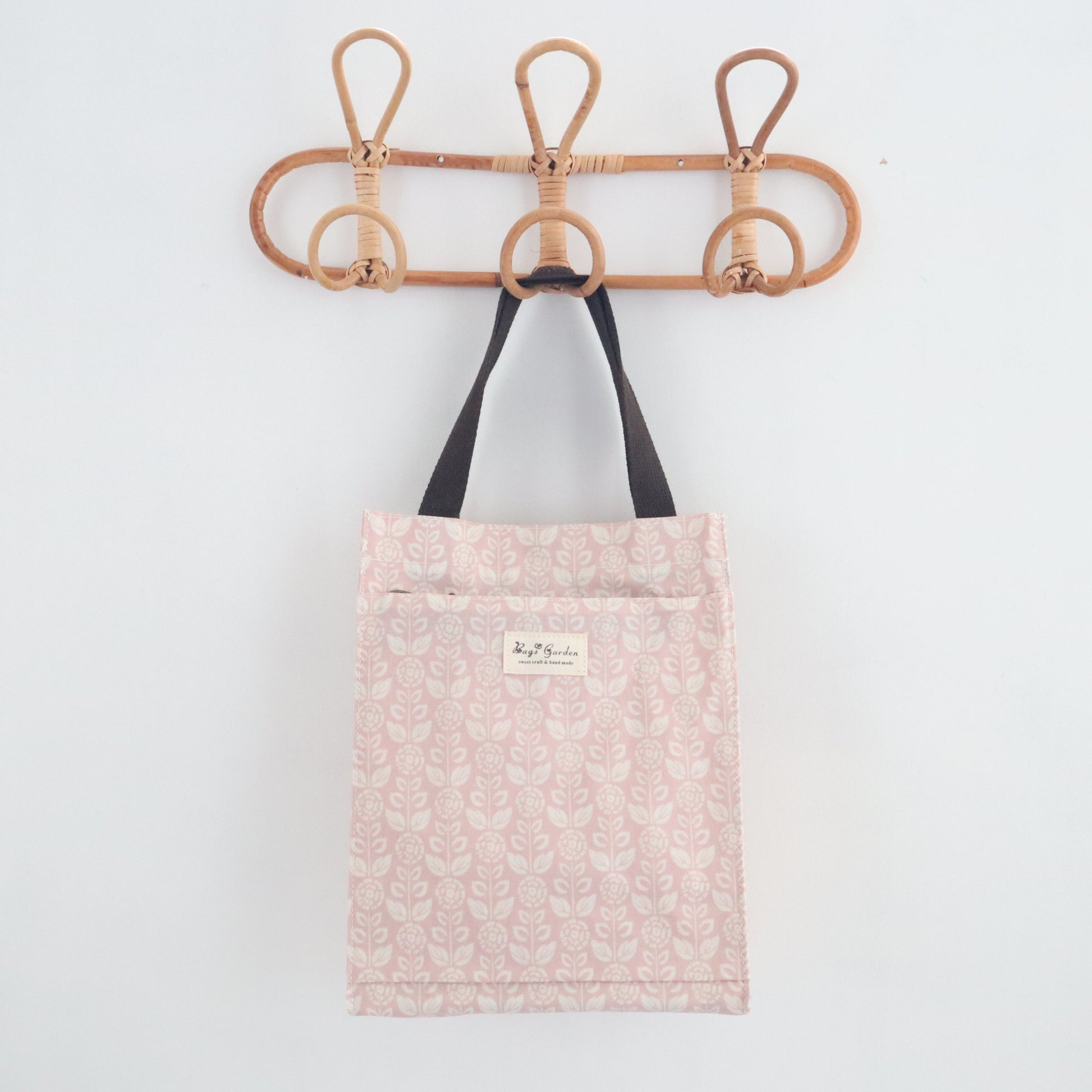 Bags Garden bolso de mano Tote de mano mediana waterproof Botánica rosa Bags Garden Bags Garden